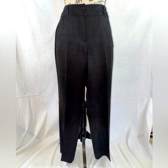 EUC: Dressy Tommy Bahamas Black (Charcoal) 100% Silk Pants - Picture 1 of 7